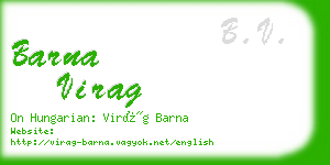 barna virag business card